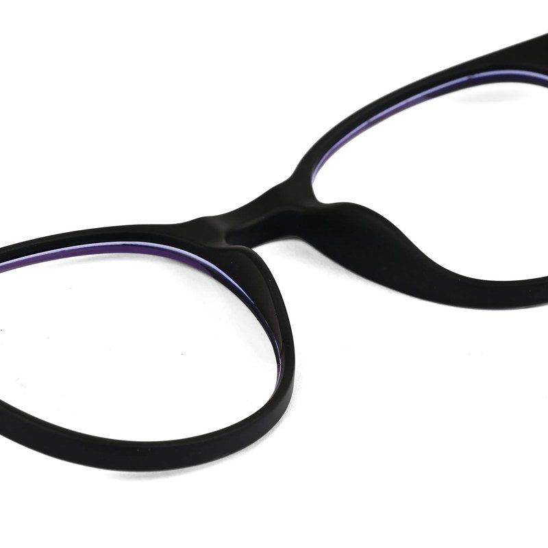 RayBloc Black Medium Full Rim OVAL Computer Glasses for Men & Women — Hashtag Eyewears