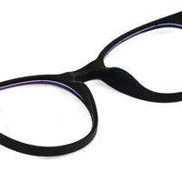 RayBloc | Black Medium Full Rim OVAL Computer Glasses for Men & Women [Blue Block]