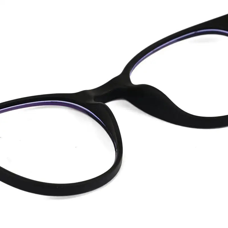 RayBloc | Black Medium Full Rim OVAL Computer Glasses for Men & Women [Blue Block]