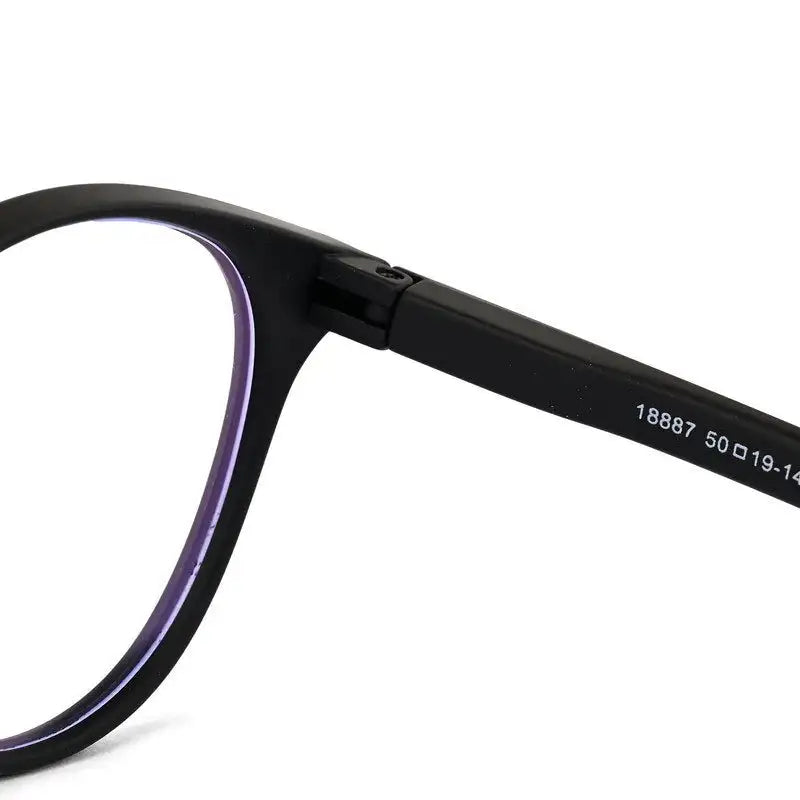 RayBloc | Black Medium Full Rim OVAL Computer Glasses for Men & Women [Blue Block]