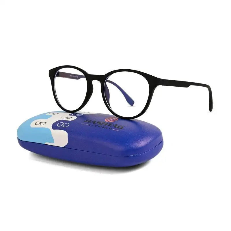 RayBloc | Blue Medium Full Rim OVAL Computer Glasses for Men & Women [Blue Block]