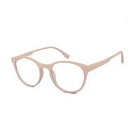RayBloc | Cream Medium Full Rim OVAL Computer Glasses for Men & Women [Blue Block]