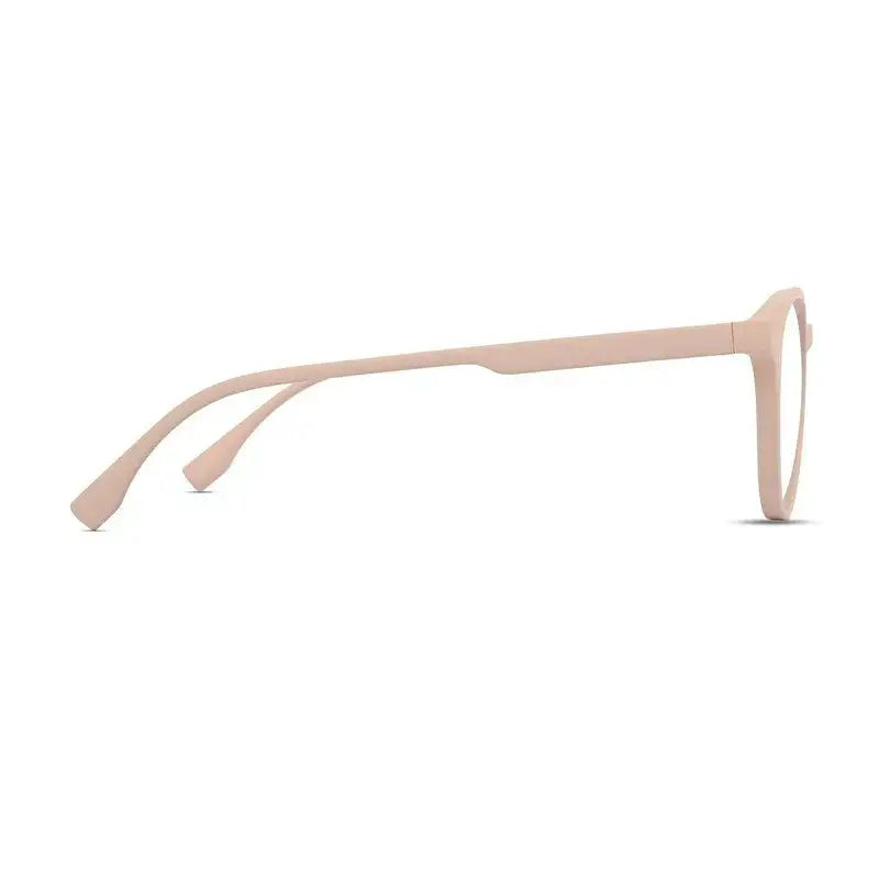 RayBloc | Cream Medium Full Rim OVAL Computer Glasses for Men & Women [Blue Block]