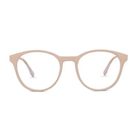 RayBloc | Cream Medium Full Rim OVAL Computer Glasses for Men & Women [Blue Block]