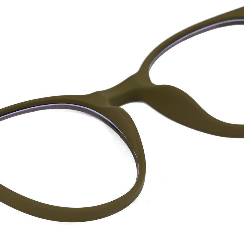 RayBloc Green Medium Full Rim OVAL Computer Glasses for Men & Women — Hashtag Eyewears