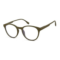 RayBloc | Green Medium Full Rim OVAL Computer Glasses for Men & Women [Blue Block]