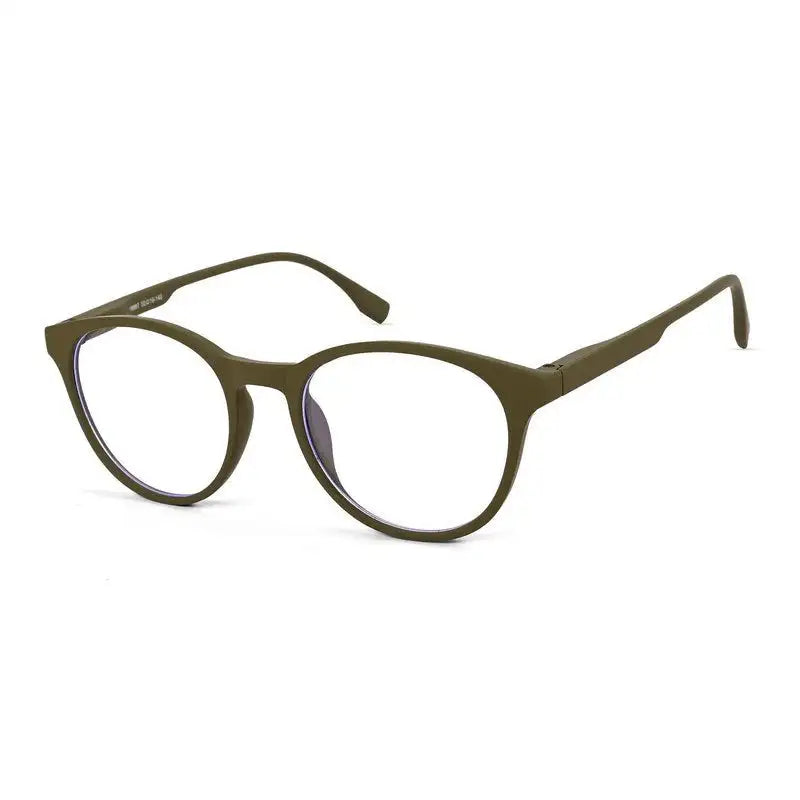 RayBloc | Green Medium Full Rim OVAL Computer Glasses for Men & Women [Blue Block]