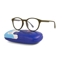 RayBloc | Green Medium Full Rim OVAL Computer Glasses for Men & Women [Blue Block]
