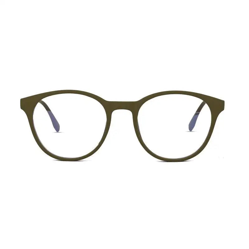 RayBloc | Green Medium Full Rim OVAL Computer Glasses for Men & Women [Blue Block]