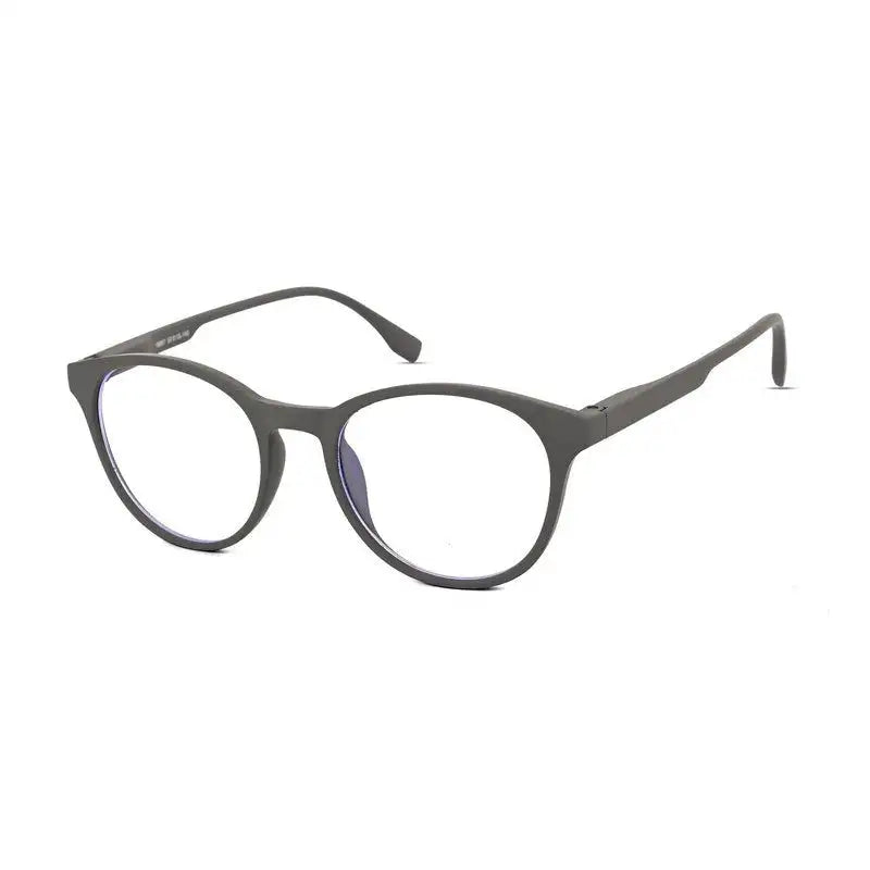 RayBloc | Grey Medium Full Rim OVAL Computer Glasses for Men & Women [Blue Block]