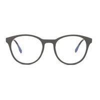 RayBloc | Grey Medium Full Rim OVAL Computer Glasses for Men & Women [Blue Block]