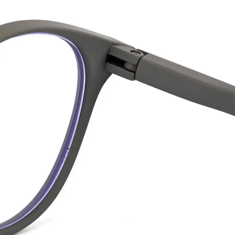 RayBloc | Grey Medium Full Rim OVAL Computer Glasses for Men & Women [Blue Block]