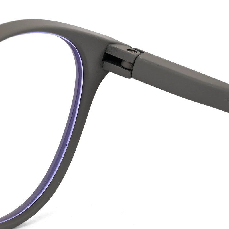 RayBloc Grey Medium Full Rim OVAL Computer Glasses for Men & Women — Hashtag Eyewears