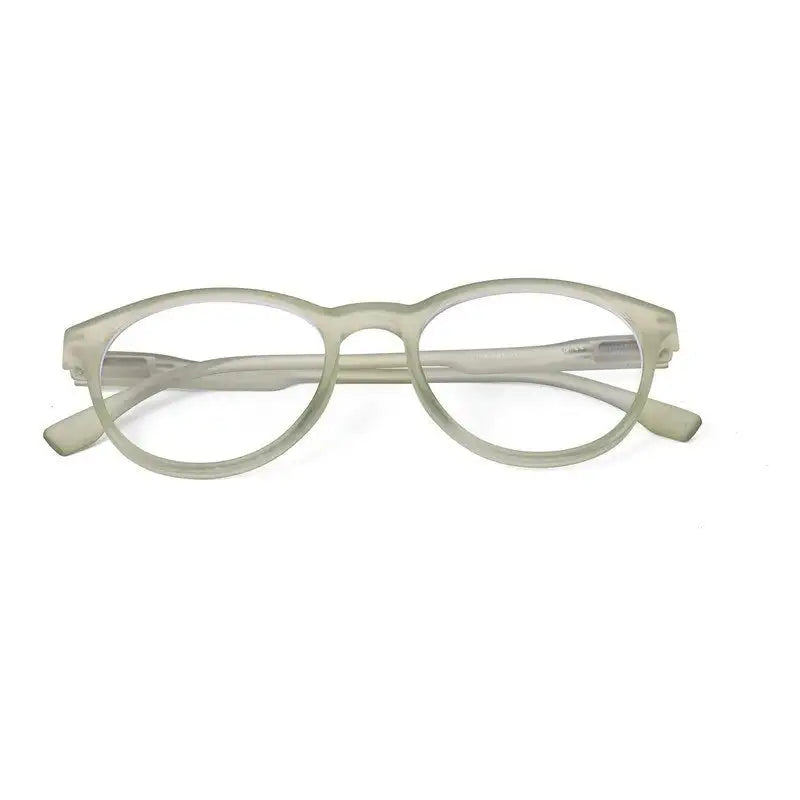 RayBloc | Light Green Medium Full Rim OVAL Computer Glasses for Men & Women [Blue Block]