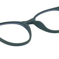 RayBloc | Olive Green Medium Full Rim OVAL Computer Glasses for Men & Women [Blue Block]