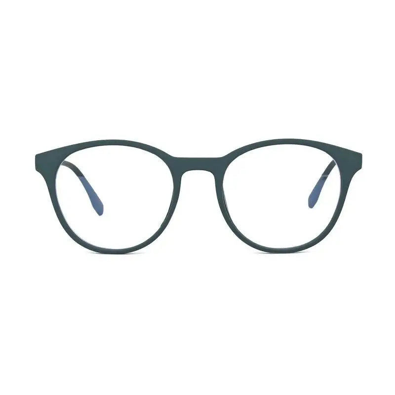 RayBloc | Olive Green Medium Full Rim OVAL Computer Glasses for Men & Women [Blue Block]
