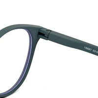 RayBloc | Olive Green Medium Full Rim OVAL Computer Glasses for Men & Women [Blue Block]