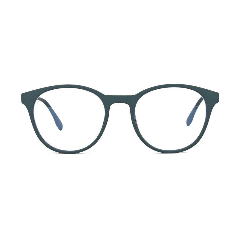 RayBloc Olive Green Medium Full Rim OVAL Computer Glasses for Men & Women — Hashtag Eyewears