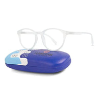 RayBloc | Sky Blue Medium Full Rim OVAL Computer Glasses for Men & Women [Blue Block]