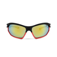 Raysen | Black Medium Full Rim Wraparound Sports Sunglasses for Men & Women [UV-protected]