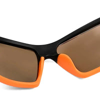Raysen | Blue Medium Full Rim Wraparound Sports Sunglasses for Men & Women [UV-protected]