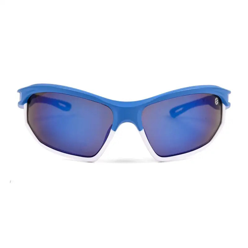 Raysen | Sky Blue & Grey Medium Full Rim Wraparound Sports Sunglasses for Men & Women [UV-protected]