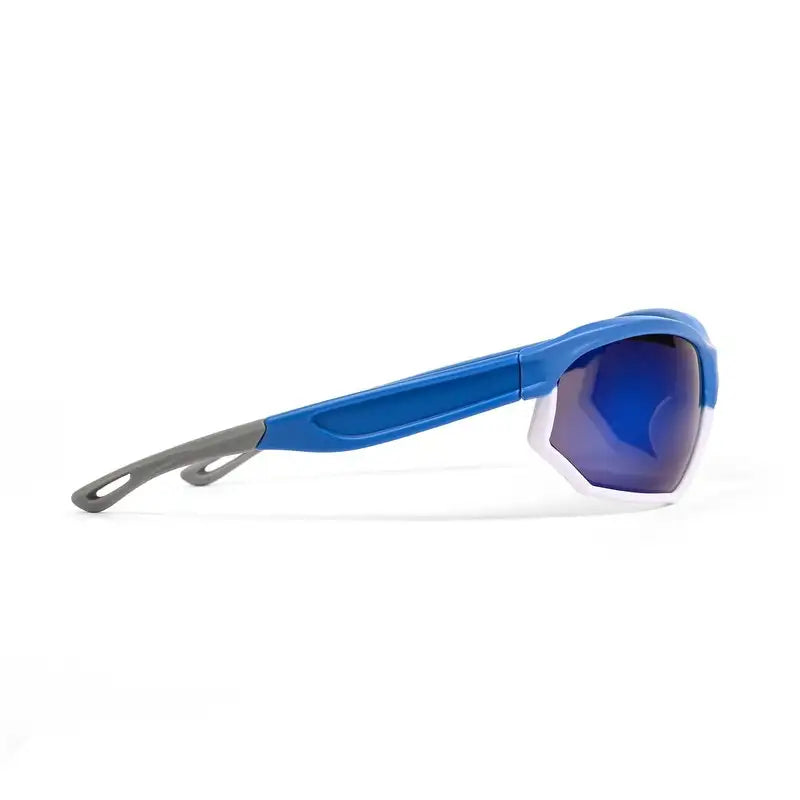 Raysen | Sky Blue & Grey Medium Full Rim Wraparound Sports Sunglasses for Men & Women [UV-protected]