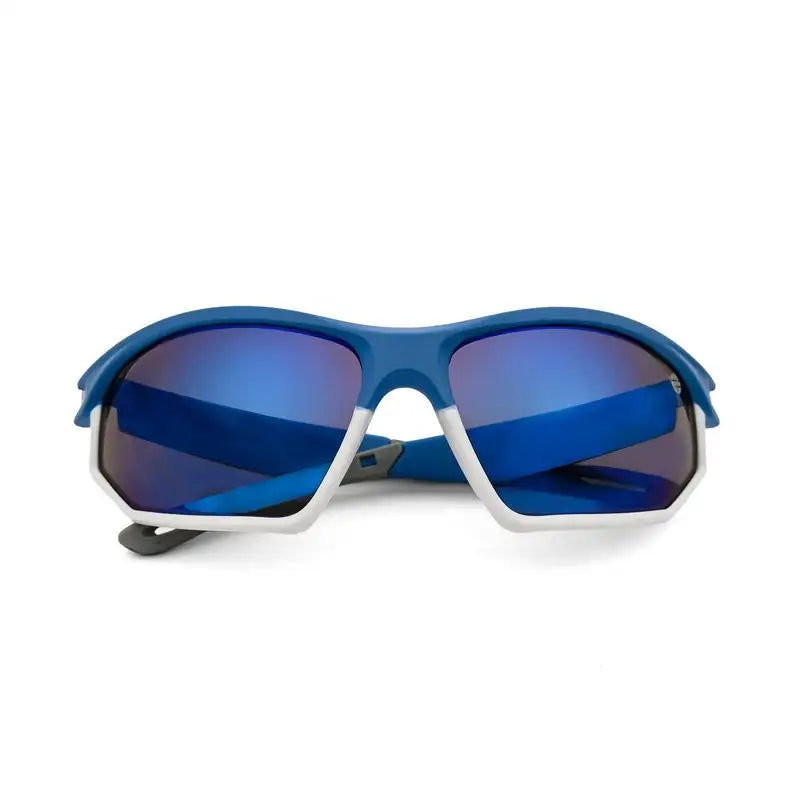 Raysen | Sky Blue & Grey Medium Full Rim Wraparound Sports Sunglasses for Men & Women [UV-protected]