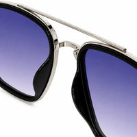 Reeon | Gradient Grey Medium Full Rim Square Sunglasses for Men [UV-protected]