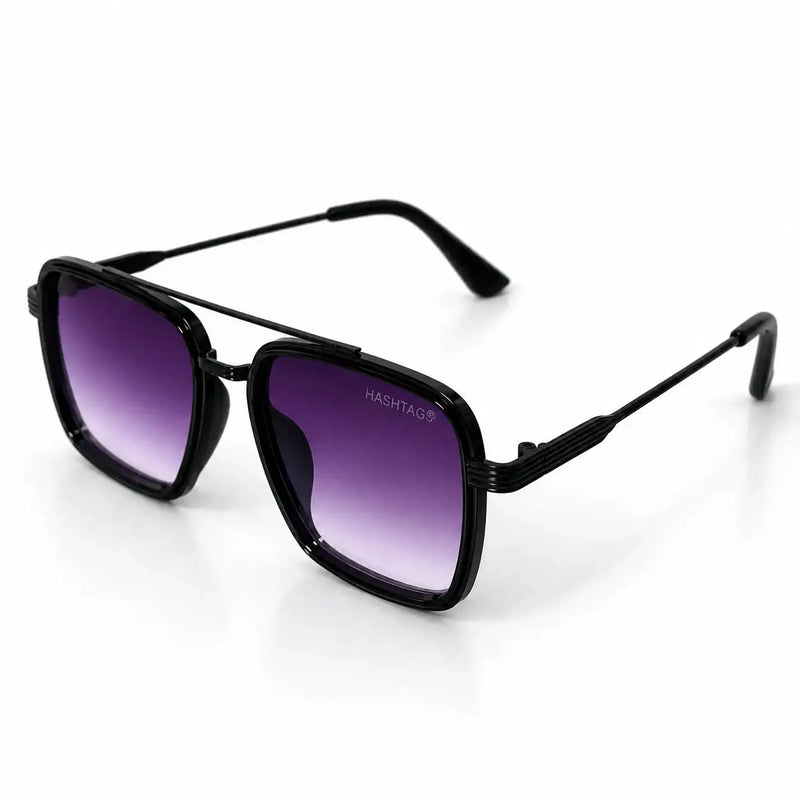 Reeon | Gradient Purple Medium Full Rim Square Sunglasses for Men [UV-protected]