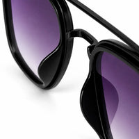 Reeon | Gradient Purple Medium Full Rim Square Sunglasses for Men [UV-protected]