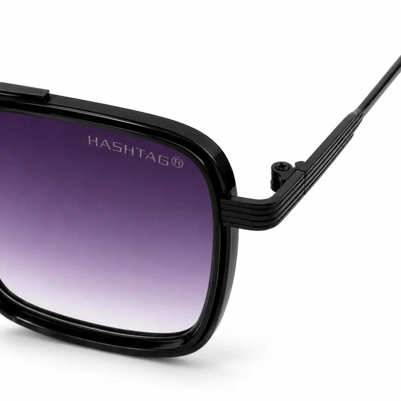 Reeon | Gradient Purple Medium Full Rim Square Sunglasses for Men [UV-protected]