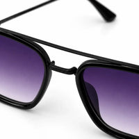 Reeon | Gradient Purple Medium Full Rim Square Sunglasses for Men [UV-protected]