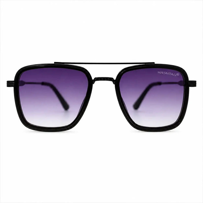 Reeon | Gradient Purple Medium Full Rim Square Sunglasses for Men [UV-protected]