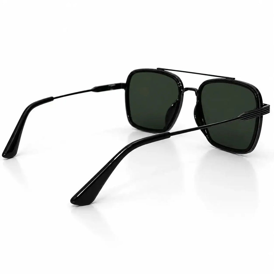 Reeon | Green Medium Full Rim Square Sunglasses for Men [UV-protected]