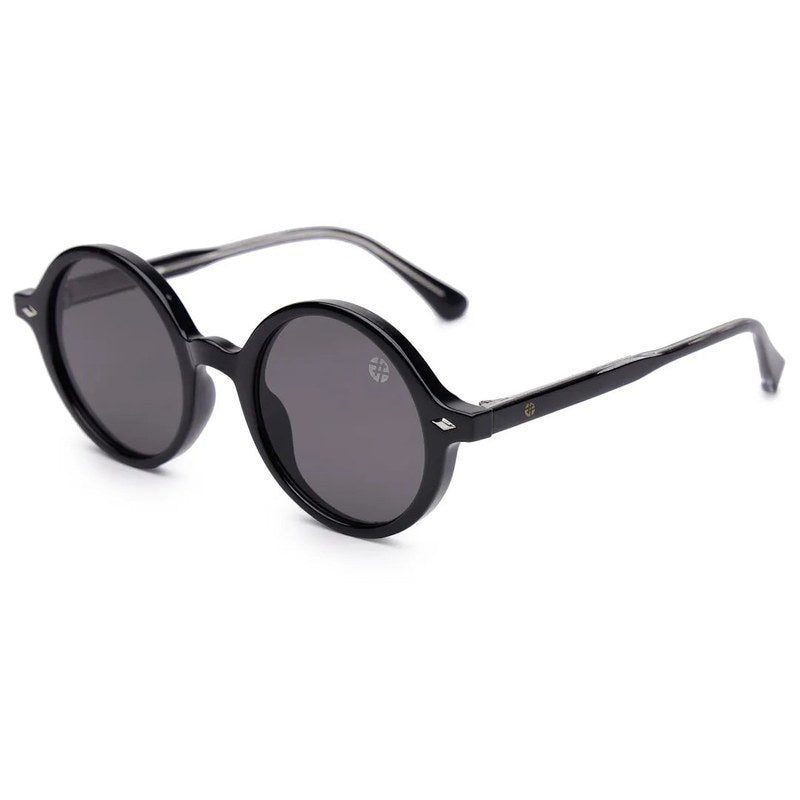 Retro Black Medium Full Rim Round Sunglasses for Men & Women — Hashtag Eyewears