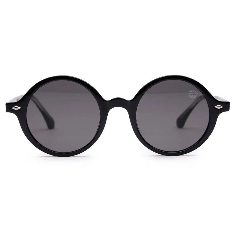Retro Black Medium Full Rim Round Sunglasses for Men & Women — Hashtag Eyewears