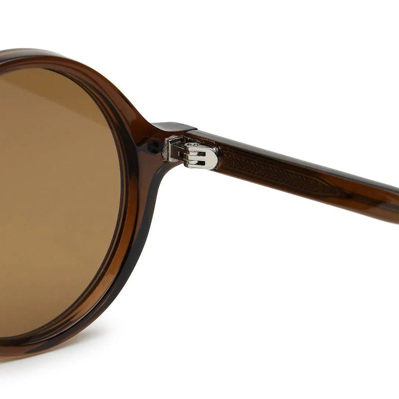 Retro Brown Medium Full Rim Round Sunglasses for Men & Women — Hashtag Eyewears