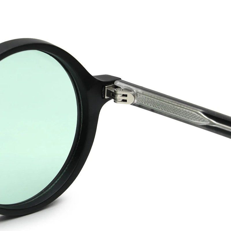 Retro | Green Medium Full Rim Round Sunglasses for Men [UV-protected]