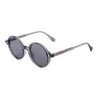 Retro Transparent Grey Medium Full Rim Round Sunglasses for Men & Women — Hashtag Eyewears