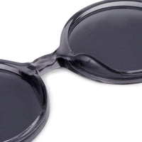 Retro Transparent Grey Medium Full Rim Round Sunglasses for Men & Women — Hashtag Eyewears
