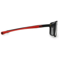 Rift | Black Large Full Rim Rectangle Sports Sunglasses for Men & Women [Polarized]