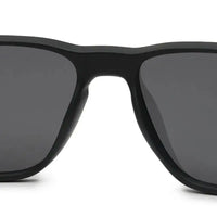 Rift | Black Large Full Rim Rectangle Sports Sunglasses for Men & Women [Polarized]