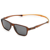 Rift | Brown Large Full Rim Rectangle Sports Sunglasses for Men & Women [Polarized]