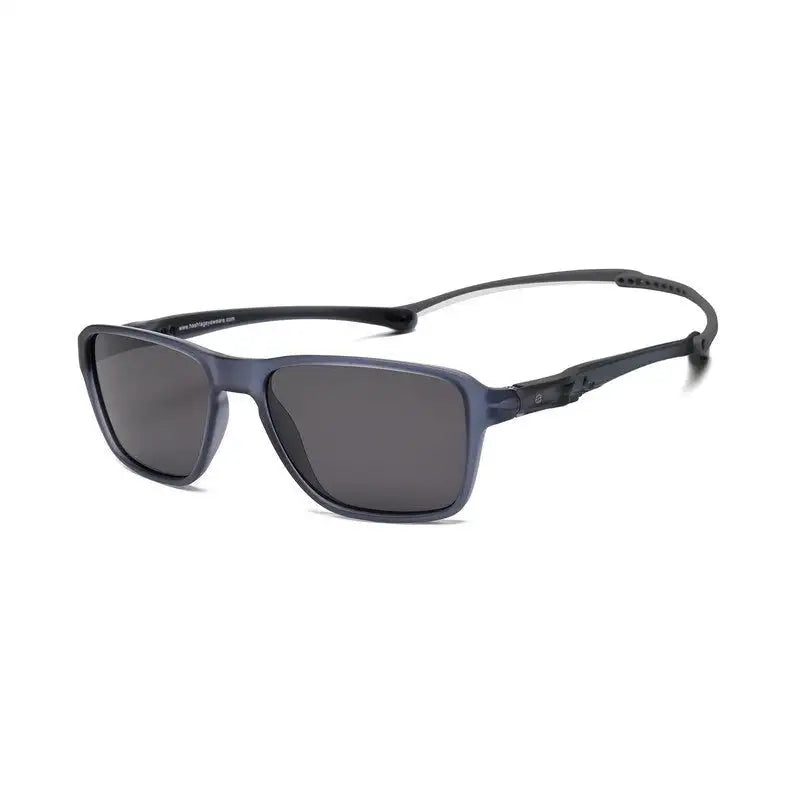 Rift | Dark Grey Large Full Rim RECTANGLE Sports for Men & Women [Polarized]