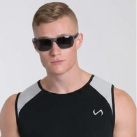 Rift | Dark Grey Large Full Rim RECTANGLE Sports for Men & Women [Polarized]