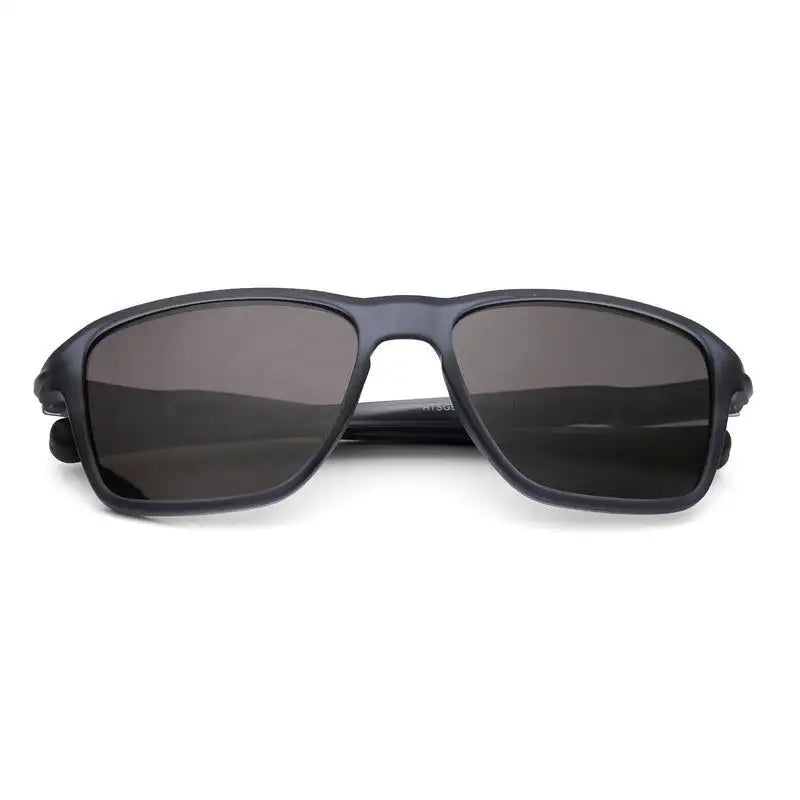 Rift | Dark Grey Large Full Rim RECTANGLE Sports for Men & Women [Polarized]