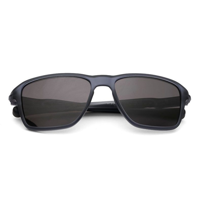 Rift | Dark Grey Large Full Rim RECTANGLE Sports for Men & Women [Polarized]
