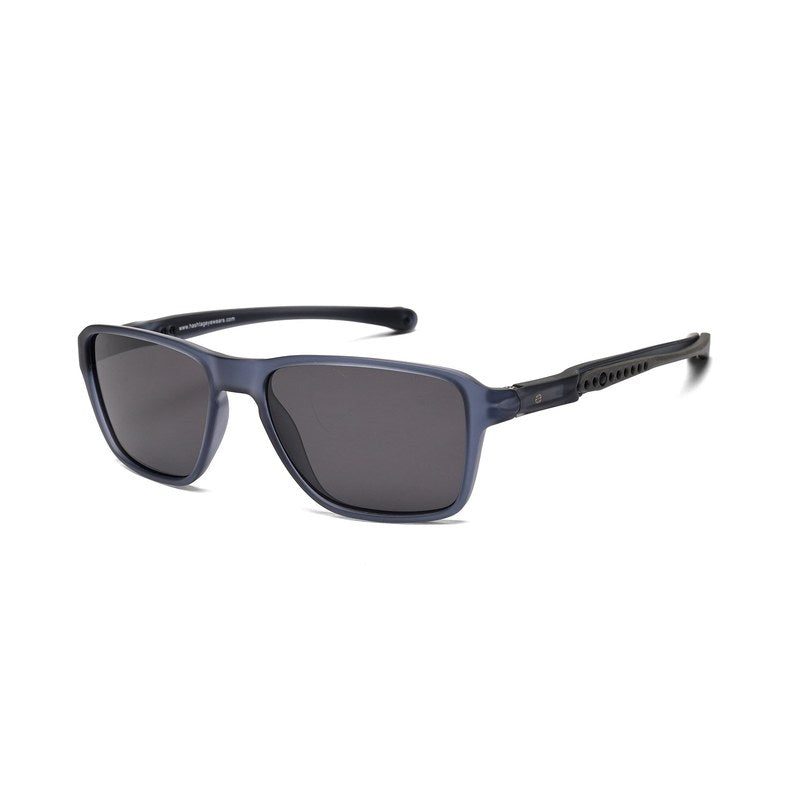 Rift | Dark Grey Large Full Rim RECTANGLE Sports for Men & Women [Polarized]