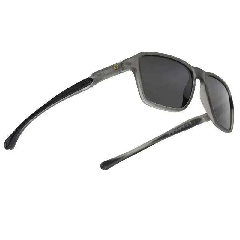 Rift | Grey/Black Large Full Rim Rectangle Sports Sunglasses for Men & Women [Polarized]